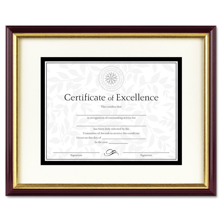 DAX MANUFACTURING INC. DAX® Laminated Wood Document/Certificate Frame